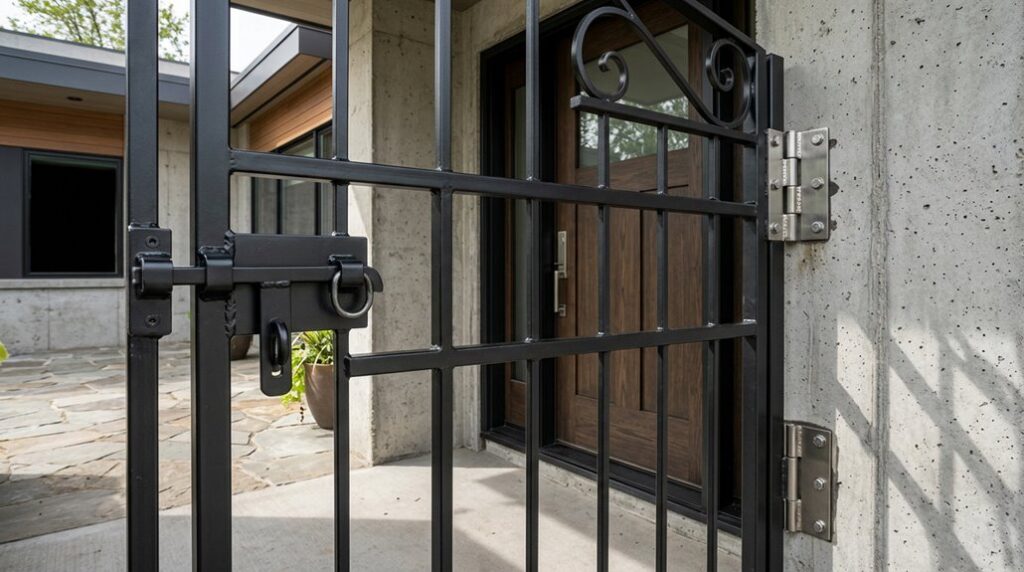 front entry swing gate safety