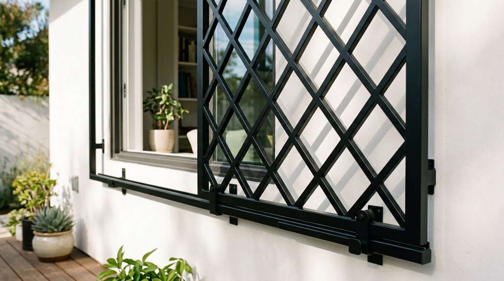 sliding trellis custom window protection